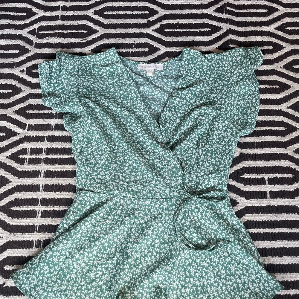 Monteau Floral Wrap Blouse